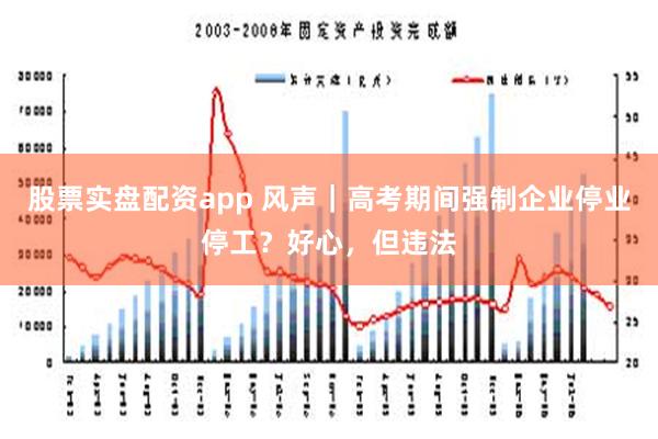 股票实盘配资app 风声｜高考期间强制企业停业停工？好心，但违法