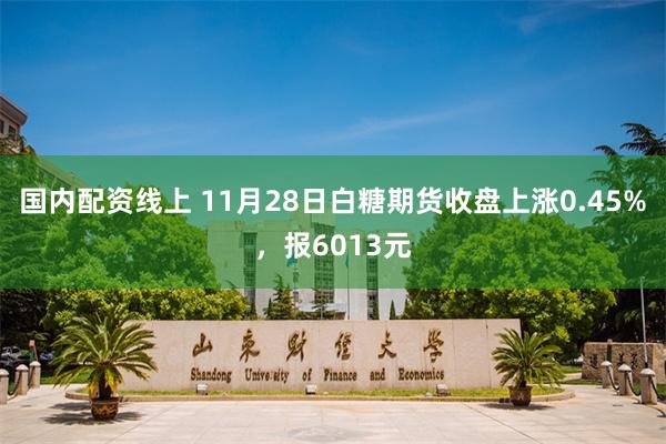 国内配资线上 11月28日白糖期货收盘上涨0.45%，报6013元