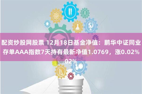 配资炒股网股票 12月18日基金净值：鹏华中证同业存单AAA指数7天持有最新净值1.0769，涨0.02%