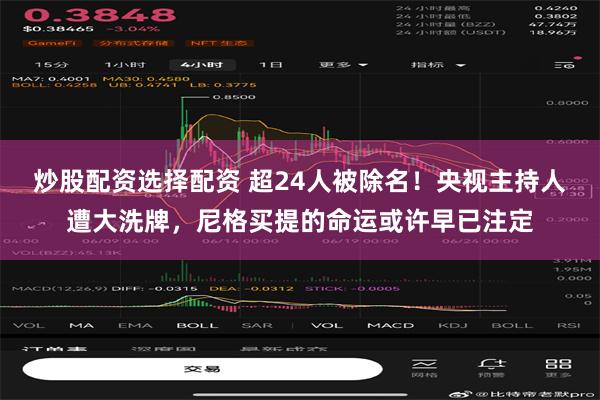 炒股配资选择配资 超24人被除名！央视主持人遭大洗牌，尼格买提的命运或许早已注定
